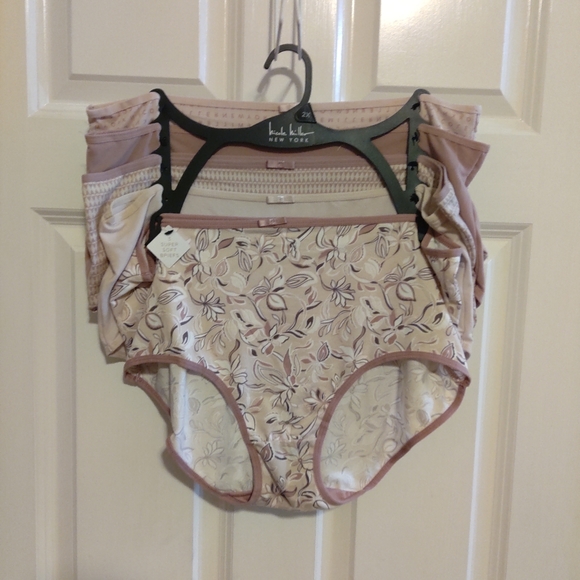 NEW Nicole Miller Women's 5 pc Seamless Patterned Colored Briefs Size 2X
